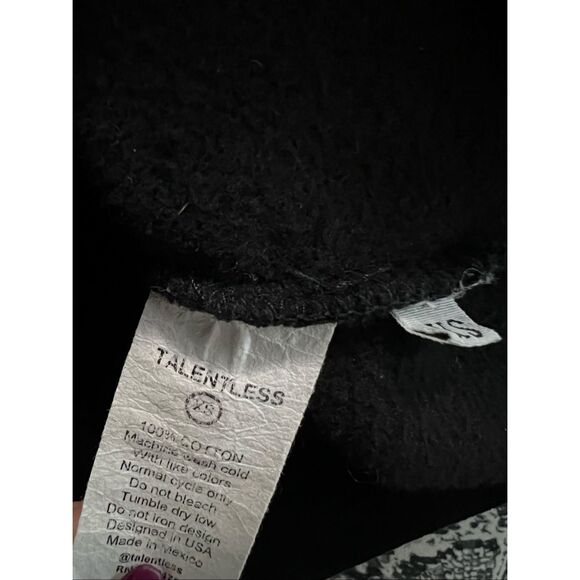 Talentless Vote Hoodie Black 100% Cotton Fleece Graphic Pullover XS - Picture 7 of 7